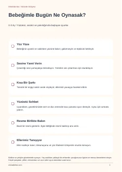 Bebeğimle Bugün Ne Oynasak? PDF kapağı