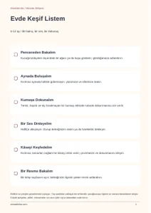 Evde Keşif Listem PDF kapağı