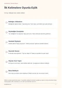 İlk Kelimelere Oyunla Eşlik PDF kapağı