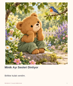 Minik Ayı Sesleri Dinliyor PDF kapağı