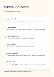 Yağmurlu Gün Oyunları PDF kapağı